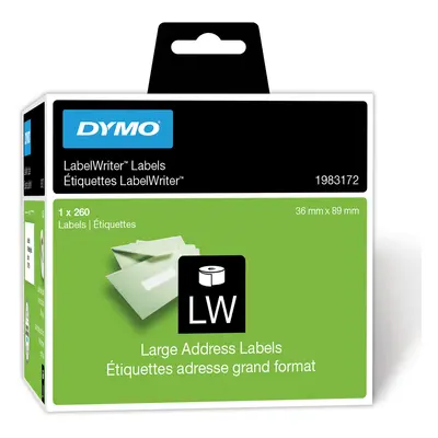 DYMO LabelWriter Large - Självhäftande - vit - 89 x 36 mm 260 etikett (er) (1 rulle/rullar x 260) adresslappar
