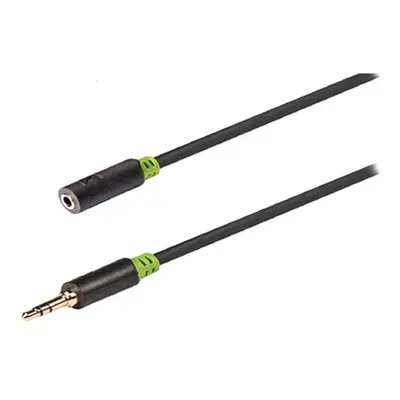König Stereo Audio förlängningskabel svart - 1 meter
