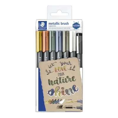 Staedtler 8321 TB7 Marker metallic brush, 6 + 1