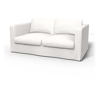 IKEA - Överdrag till Karlstad 2-sitssoffa, Soft White, Linne - Bemz