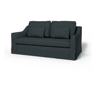 IKEA - Överdrag till Färlöv 2-sitsbäddsoffa, Graphite Grey, Linne - Bemz