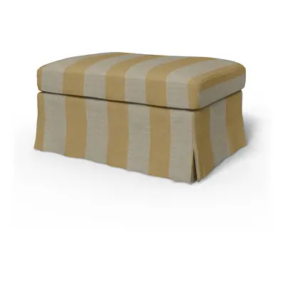 IKEA - Överdrag till Färlöv fotpall, Sun Yellow, Linne - Bemz