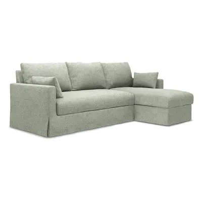 IKEA - Överdrag till Hyltarp 3-sitssoffa med schäslong, höger, Pistachio, BOUCLÉ & TEXTUR - Bemz