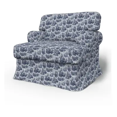 IKEA - Överdrag till Ekeskog fåtölj, Dark Blue, BOUCLÉ & TEXTUR - Bemz