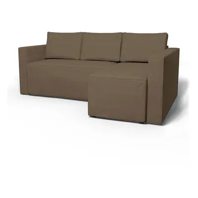 IKEA - Överdrag till Månstad bäddsoffa med höger schäslong, Dark Taupe, BOUCLÉ & TEXTUR - Bemz