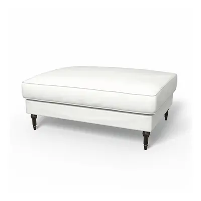 IKEA - Överdrag till Stocksund fotpall, Absolute White, Linne - Bemz