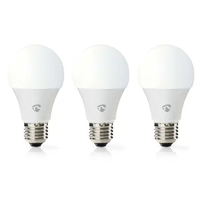 Nedis SmartLife Wi-Fi LED-lampa E27, vit, 806 lm, 3-pack