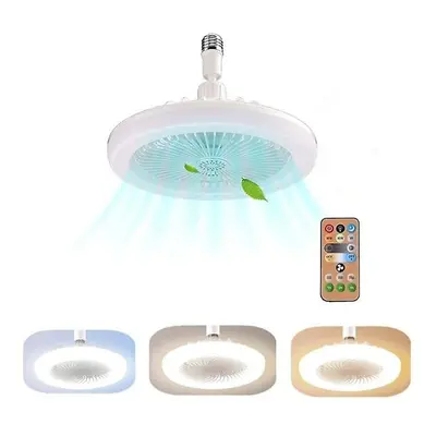 30W Taklampa med Fläkt och Fjärrkontroll E27 Taklampa LED Fläktar Hastighetsjusterbar Vardagsrum