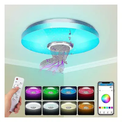36W LED taklampa med Bluetooth-högtalare, smart med fjärrkontroll och app[ch]