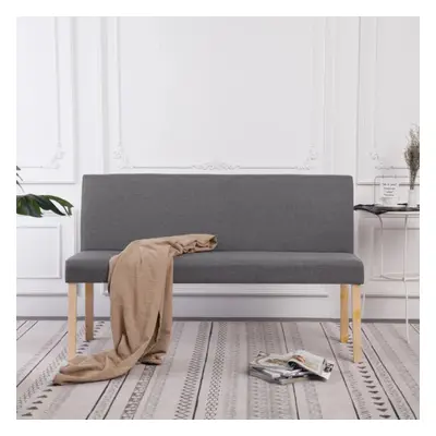 Bänk 139,5 cm konstläder ljusgrå