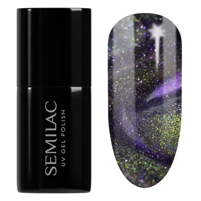 Semilac UV Hybrid Galaxy Flash Gel nagellack för UV / LED härdning Skugga Digital Red