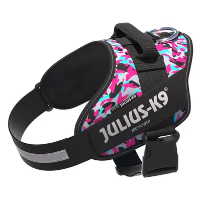 JULIUS-K9 IDC® Powersele, rosa och grå - Storlek M: bröstomfång 58 - 76 cm