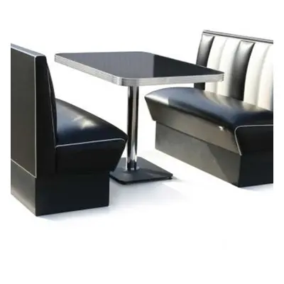 Diner booth komplett 3-delar 120 cm (Färg: ROSA/LILA, Modell: ANTIK VIT)