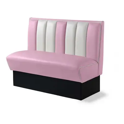 Diner booth - retro soffa 120 cm / st (Färg: ROSA/LILA)